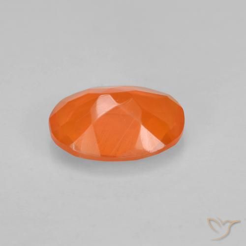 9,17 ctw natürlicher Mittelorange Feueropal, Oval, Transparent