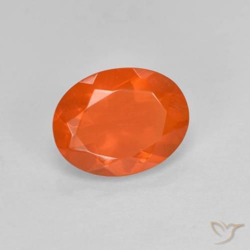 9,17 ctw natürlicher hellorange Feueropal, Oval, Transparent