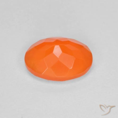 9,17 ctw natürlicher rötlich-orange Feueropal, Oval, Transparent