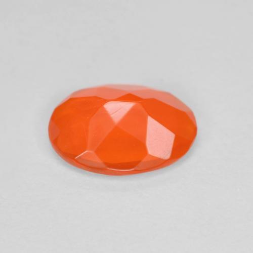 0,53 ctw natürlicher orangefarbener Feueropal, Oval Schliff, Transparent