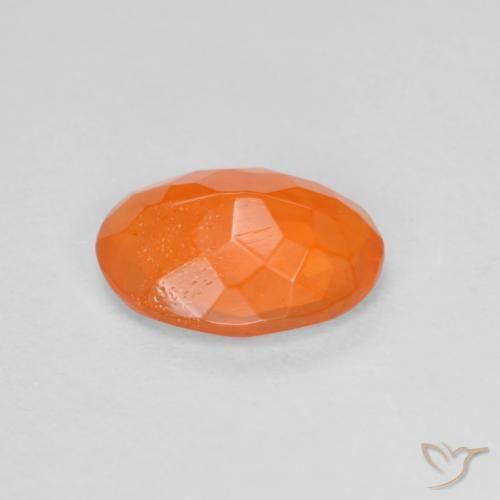9,17 ctw natürlicher Mittelorange Feueropal, Oval Schliff, Transparent