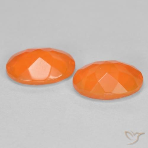 1.26 ct natürliche Mittelorange Feueropal-Edelsteine, Oval, Transparent