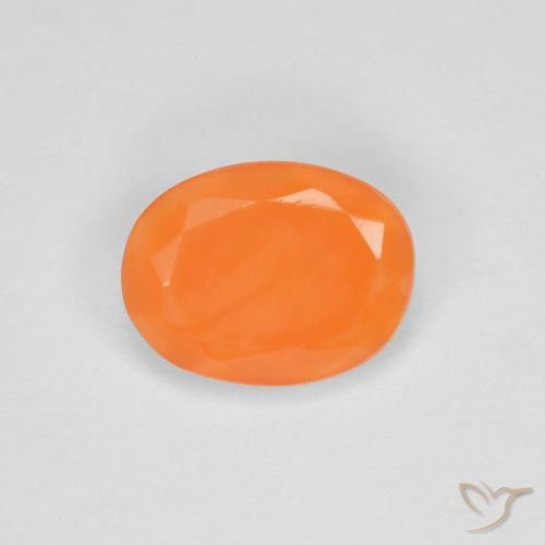 0.59ct Natürlicher Mittelorange Feueropal, Oval, Transparent