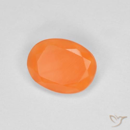 9,17 ctw natürlicher Mittelorange Feueropal, Oval, Transparent