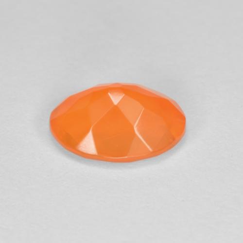 0,69 ctw natürlicher orangefarbener Feueropal, Oval Schliff, Transparent