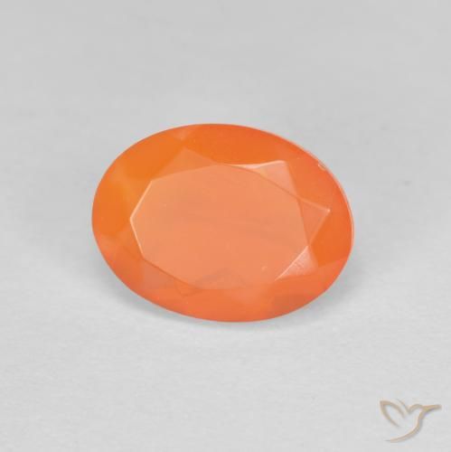 9,17 ctw natürlicher Mittelorange Feueropal, Oval, Transparent