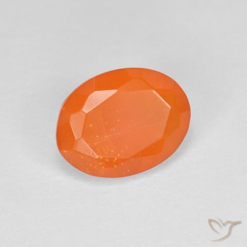 9,17 ctw natürlicher Intensives Orange Feueropal, Oval, Transparent