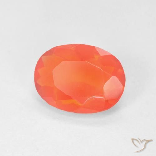 9,17 ctw natürlicher hellorange Feueropal, Oval, Transparent