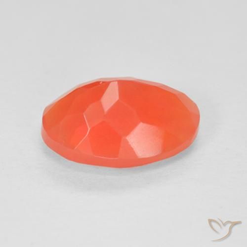 9,17 ctw natürlicher Leuchtendes Purpurrot-Orange Feueropal, Oval, Transparent