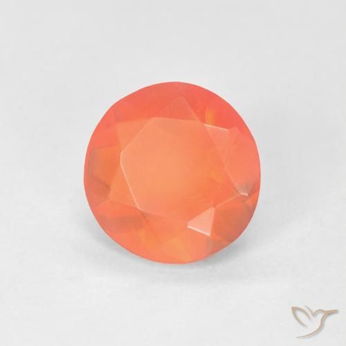 9,17 ctw natürlicher hellorange Feueropal, Runden, Transparent