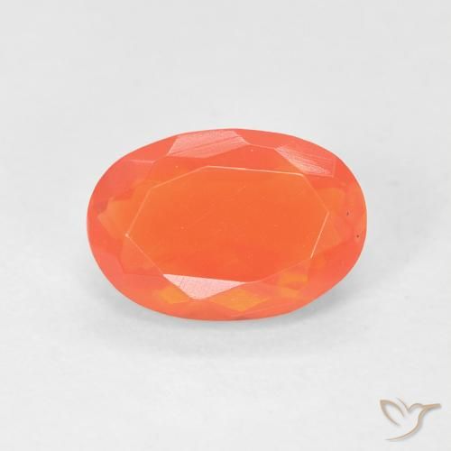 9,17 ctw natürlicher hellorange Feueropal, Oval, Transparent