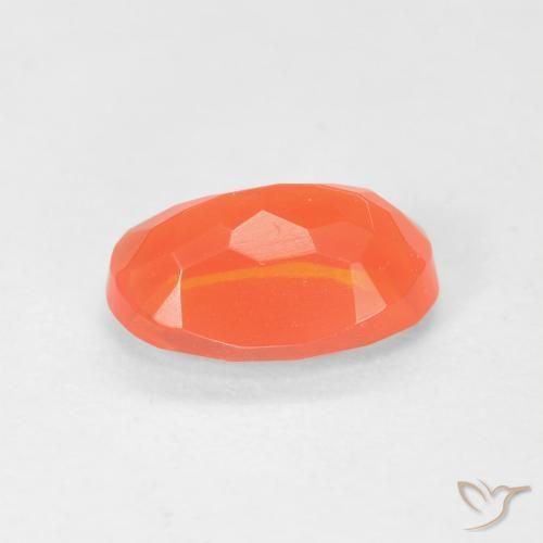 9,17 ctw natürlicher hellorange Feueropal, Oval, Transparent