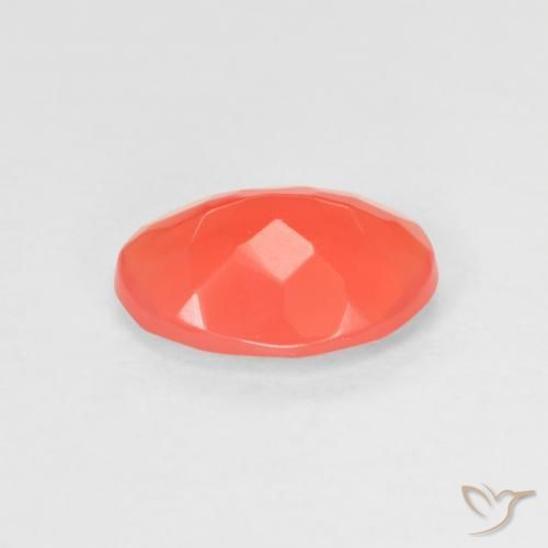 9,17 ctw natürlicher Intensives Rot-Orange Feueropal, Oval, Transparent