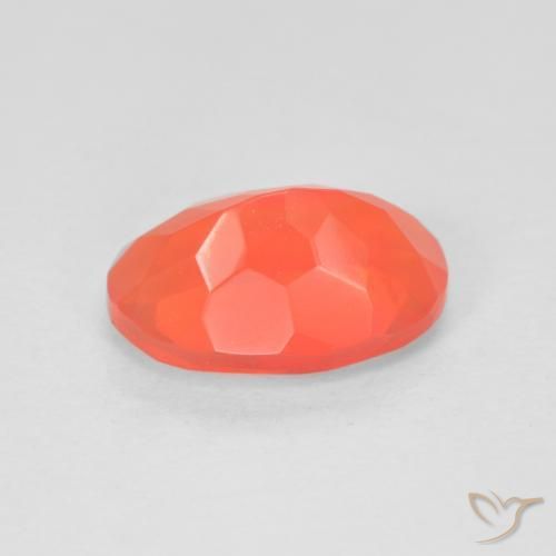 9,17 ctw natürlicher Leuchtendes Purpurrot-Orange Feueropal, Oval, Transparent