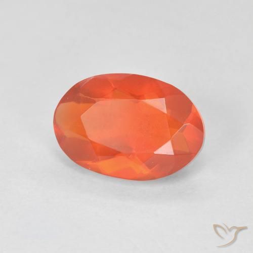 9,17 ctw natürlicher Mittelorange Feueropal, Oval, Transparent
