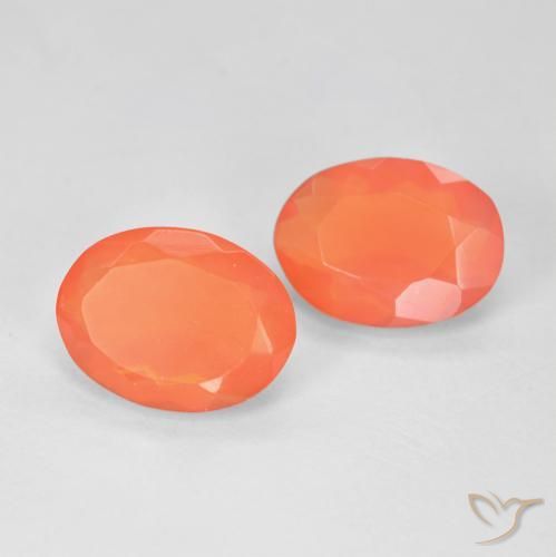 2.19ctw Natürlicher hellorange Feueropal, Oval, Transparent