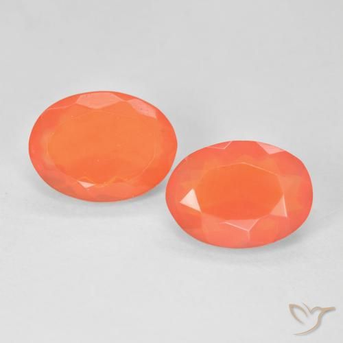 2.19 ct natürliche hellorange Feueropal-Edelsteine, Oval, Transparent