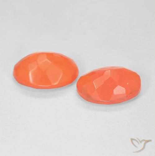 2.19 ct natürliche hellorange Feueropal-Edelsteine, Oval, Transparent