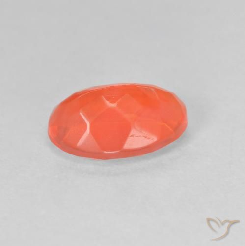 9,17 ctw natürlicher hellorange Feueropal, Oval, Transparent