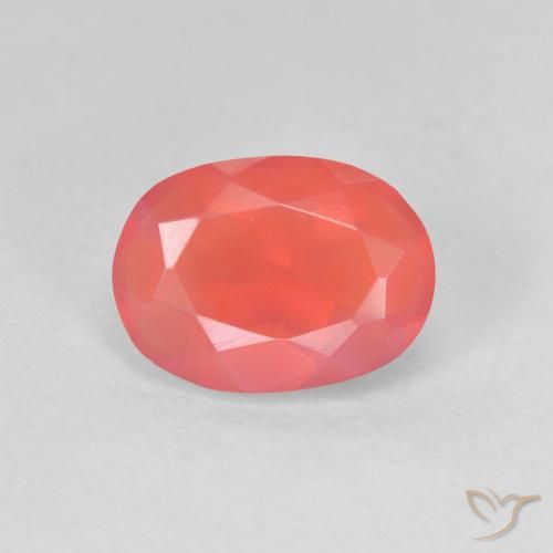 1.25ct Natürlicher hellorange Feueropal, Oval, Transparent