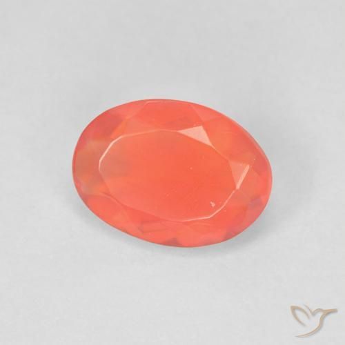 9,17 ctw natürlicher hellorange Feueropal, Oval, Transparent