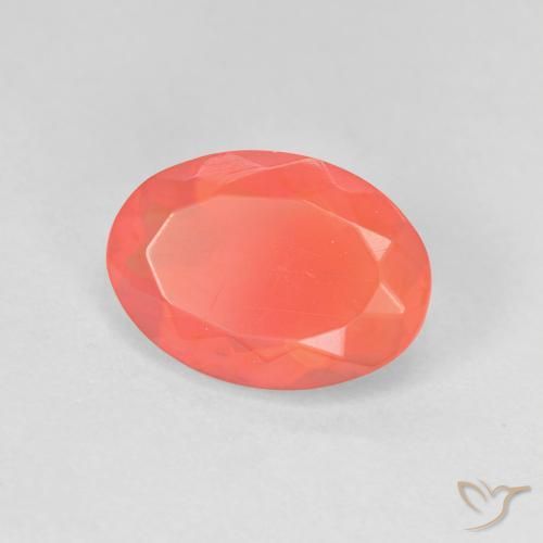 9,17 ctw natürlicher hellorange Feueropal, Oval, Transparent