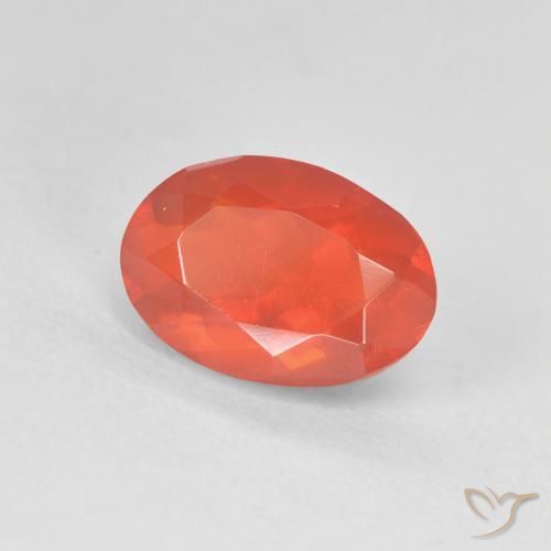 9,17 ctw natürlicher Mittelorange Feueropal, Oval, Transparent