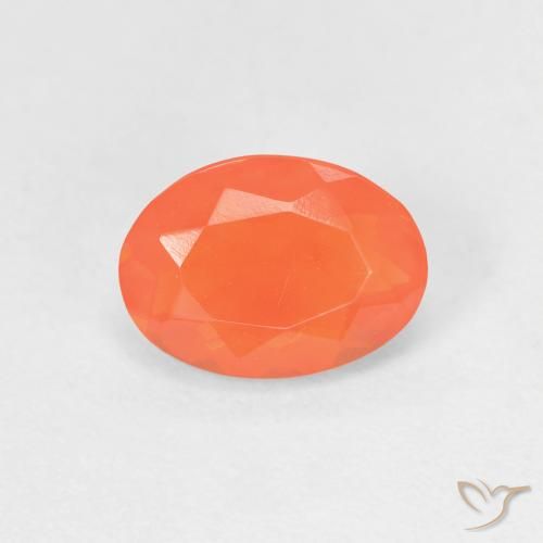 0.66ct Natürlicher hellorange Feueropal, Oval, Transparent