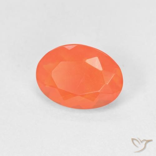 9,17 ctw natürlicher hellorange Feueropal, Oval, Transparent