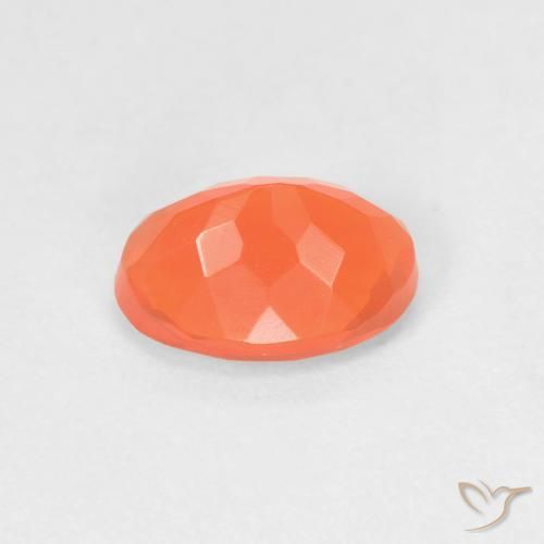 9,17 ctw natürlicher hellorange Feueropal, Oval, Transparent