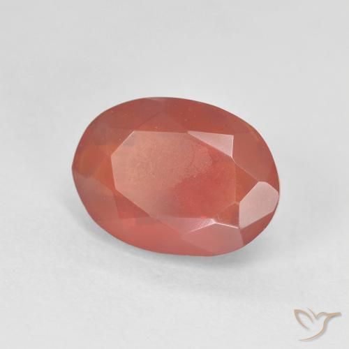 9,17 ctw natürlicher rötlich-orange Feueropal, Oval, Transparent