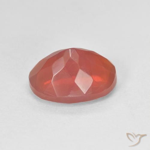 9,17 ctw natürlicher rötlich-orange Feueropal, Oval, Transparent