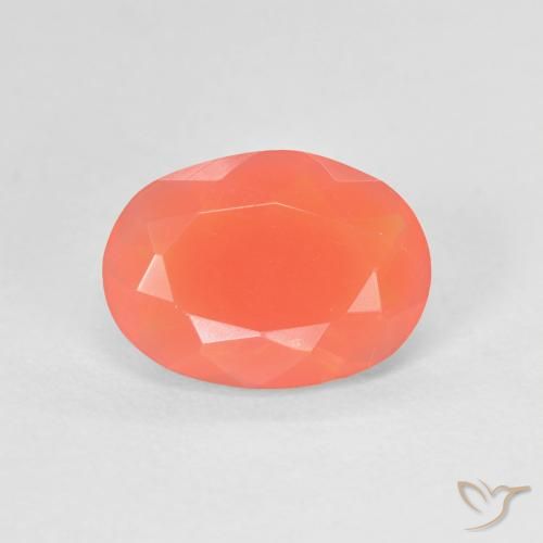 1.17ct Natürlicher hellorange Feueropal, Oval, Transparent