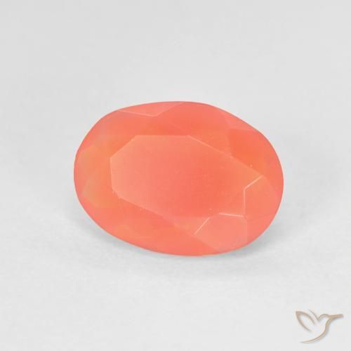 9,17 ctw natürlicher hellorange Feueropal, Oval, Transparent