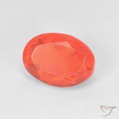 9,17 ctw natürlicher Intensives Orange Feueropal, Oval, Transparent