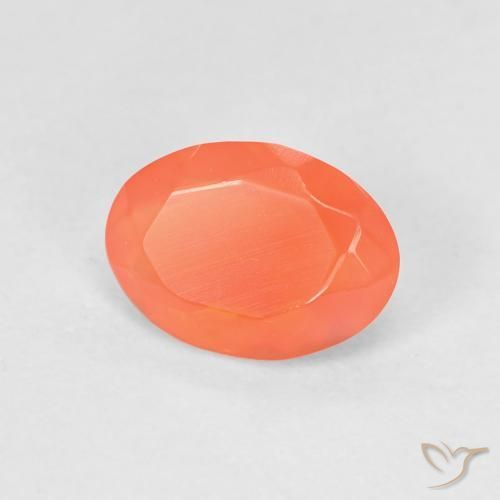 9,17 ctw natürlicher hellorange Feueropal, Oval, Transparent