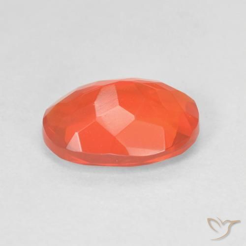 9,17 ctw natürlicher Feuerorange Feueropal, Oval, Transparent