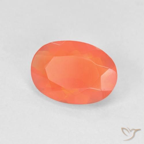 9,17 ctw natürlicher hellorange Feueropal, Oval, Transparent