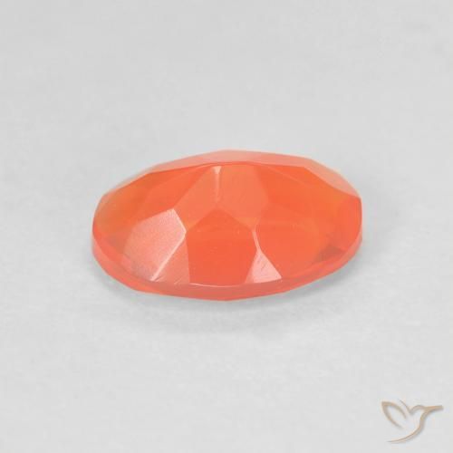 9,17 ctw natürlicher hellorange Feueropal, Oval, Transparent