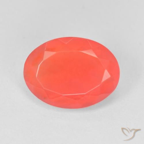 1.93ct Natürlicher Mittelrot Feueropal, Oval, Transparent