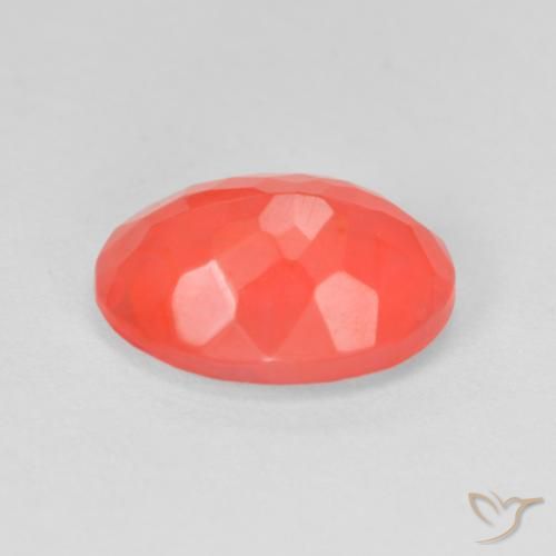 9,17 ctw natürlicher Mittelrot Feueropal, Oval, Transparent