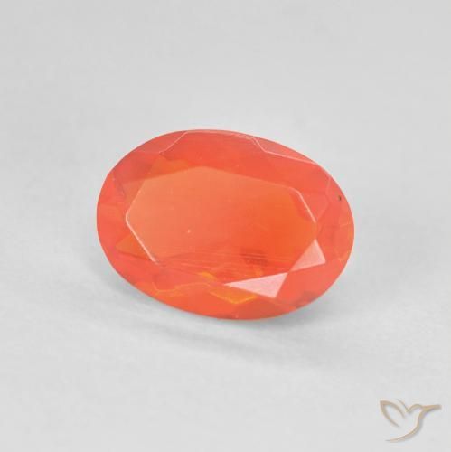 9,17 ctw natürlicher Intensives Orange Feueropal, Oval, Transparent
