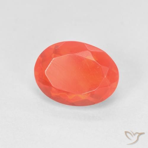 9,17 ctw natürlicher Feuerorange Feueropal, Oval, Transparent