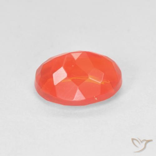 9,17 ctw natürlicher Feuerorange Feueropal, Oval, Transparent