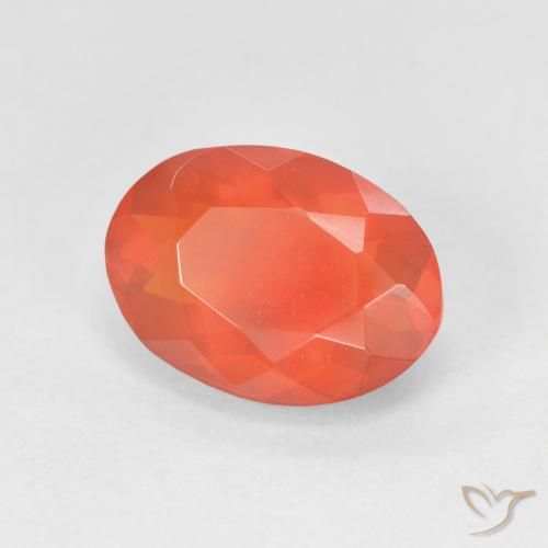9,17 ctw natürlicher Mittelorange Feueropal, Oval, Transparent