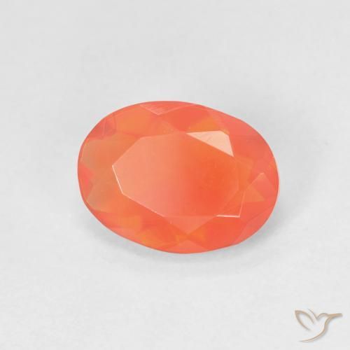 9,17 ctw natürlicher hellorange Feueropal, Oval, Transparent