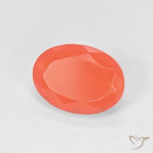 9,17 ctw natürlicher Feuerorange Feueropal, Oval, Transparent