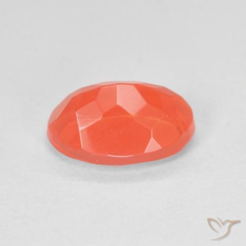 9,17 ctw natürlicher Feuerorange Feueropal, Oval, Transparent