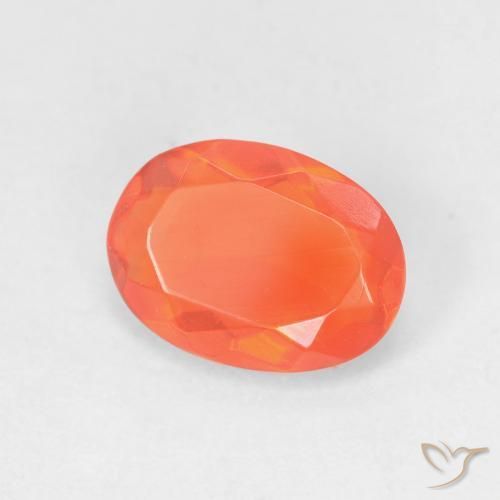 9,17 ctw natürlicher hellorange Feueropal, Oval, Transparent