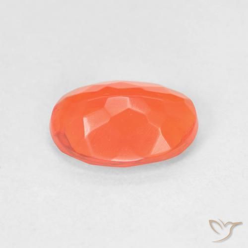 9,17 ctw natürlicher hellorange Feueropal, Oval, Transparent